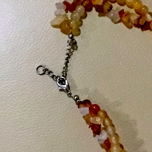 ❤ Multi strand Agate necklace with beautiful Brazilian Agate Pendant ❤ - Picture 12 of 12